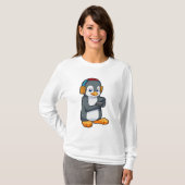 T-shirt Casque de musique Penguin (Devant entier)