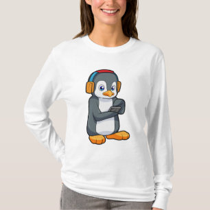 T-shirt Casque de musique Penguin