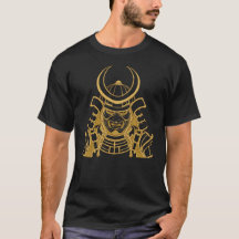 Casque de samouraï japonais en or Kabuto et masque