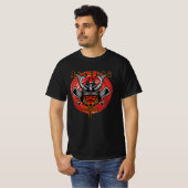 T-shirt Casque de Samouraï Rétro - Conception de Samouraï (Devant entier)