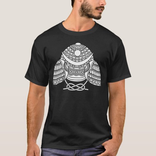 T-shirt Casque de samouraï soleil lune (Devant)