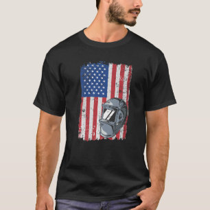 T-shirt Casque de souder Patriotique USA American Drapeau 