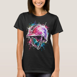 T-shirt casque d'équitation coloré