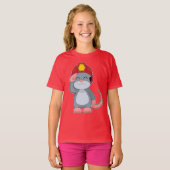 T-shirt Casque d'incendie de pompier de souris (Devant entier)