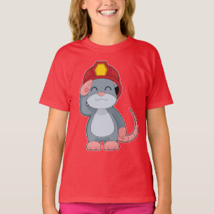 T-shirt Casque d'incendie de pompier de souris