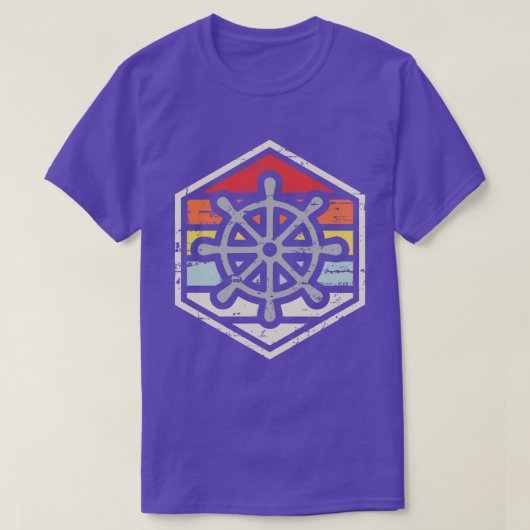 T-shirt Casque d'insigne rétro (Design devant)
