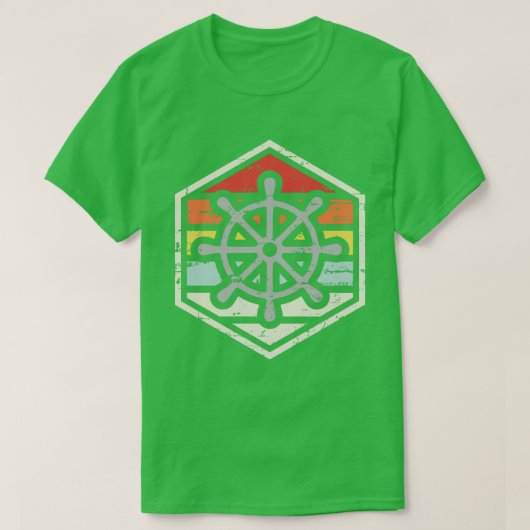 T-shirt Casque d'insigne rétro (Design devant)