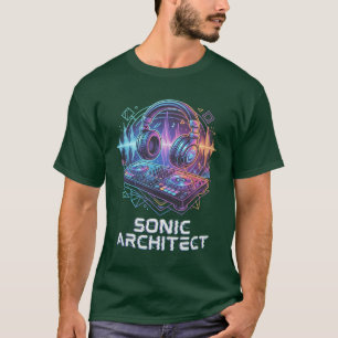 T-shirt Casque DJ et mélangeur Sonic Architect Neon