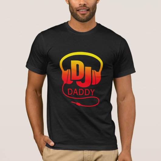 T-shirt Casque DJ rouge papa (Devant)