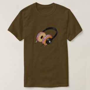 T-shirt casque Donut Drôle DJ Music Tee