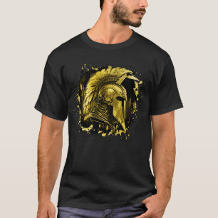 T-shirt Casque doré spartiate Mythologie grecque Sparta Wo