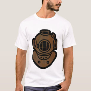 T-shirt Casque en laiton de plongée