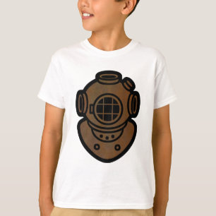 T-shirt Casque en laiton de plongée