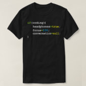 T-shirt Casque Focus Informatique Programmeur Codin (Design devant)