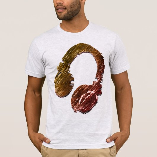 T-shirt casque graphique cool pour dj (Devant)