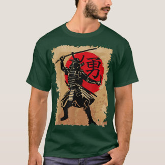 T-shirt Casque japonais Samurai Guerrier lever soleil Japo