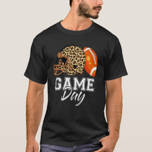 T-shirt Casque Jour de Football Américain Leopard Sport Pl