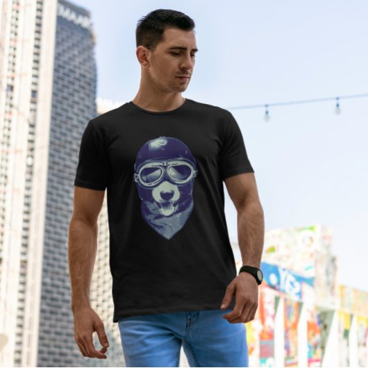 T-shirt Casque moto animal chien
