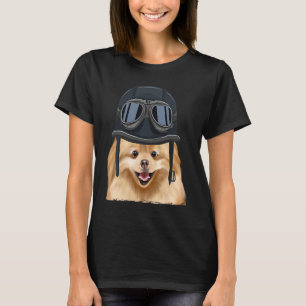 T-shirt Casque moto vintage Pomeranian