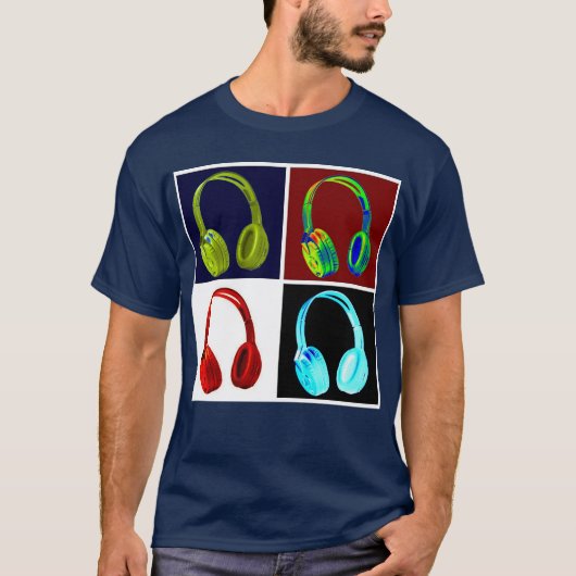 T-shirt Casque Pop Art (Devant)