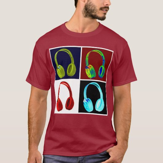 T-shirt Casque Pop Art (Devant)