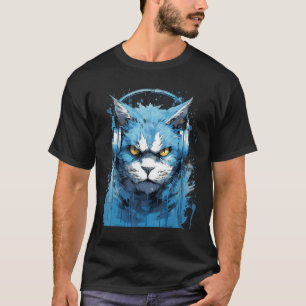 T-shirt Casque Rave EDM Chat Angry