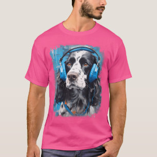 T-shirt Casque Rave Edm Chien Springer Spaniel Anglais