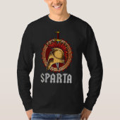 T-shirt Casque Sparta Bouclier Spartan Et Épée Grèce Warr (Devant)