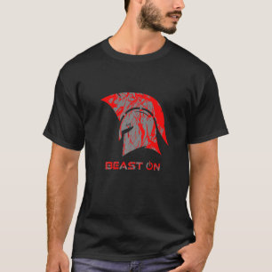 T-shirt Casque Spartan Beast Sur Gym Motivation Fitness Di