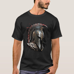 T-shirt Casque Spartan Guerrier Gladiator Salle De Fitness