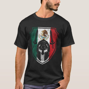 T-shirt Casque spartiate mexicain Fierté mexicaine