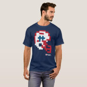 T-shirt casque Tecmo Bowl pour les patriotes (Devant entier)