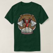 T-shirt Casque Viking Decor Shield Ax (Design devant)