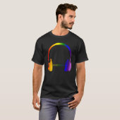 T-shirt Casques colorés Rainbow Party Techno Radio Nig (Devant entier)