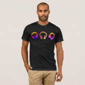 T-shirt Casques cool Music d.j. (Devant entier)