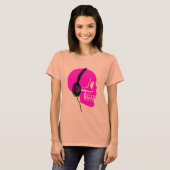 T-shirt Casques crâne rose (Devant entier)