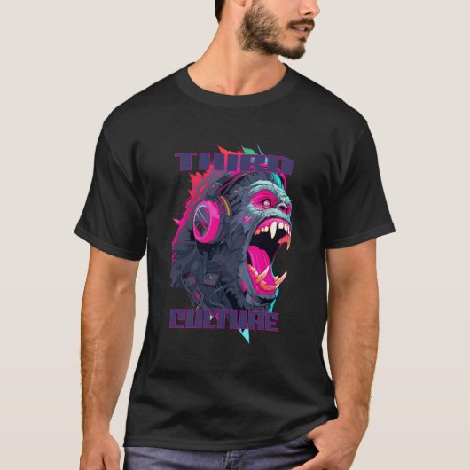 T-shirt Casques Cyberpunk Gorilla (Devant)