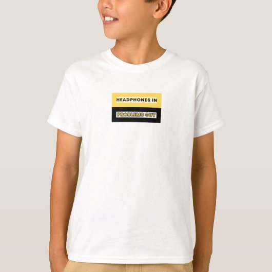 T-shirt "Casques dans les problèmes sortent" Conception mu (Devant)