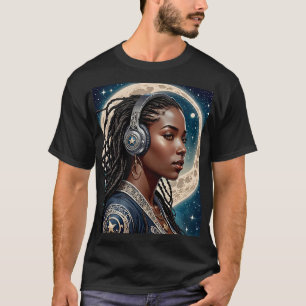 T-shirt Casques de déesse galactique Art Tee