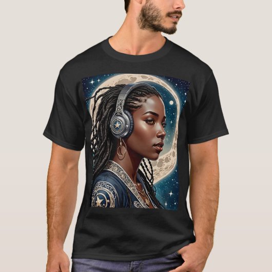 T-shirt Casques de déesse galactique Art Tee (Devant)