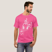 T-shirt Casques de feuille de musique Clef Notes musicales (Devant entier)