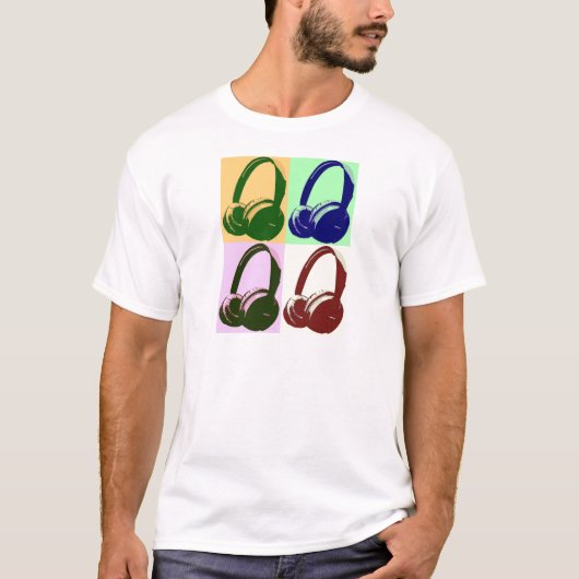 T-shirt Casques de quatre couleurs Pop Art (Devant)