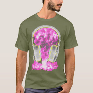 T-shirt Casques DJ Bombe atomique - Disque Cool Jockey EDM