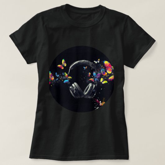 T-shirt Casques et papillons (Design devant)