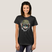 T-shirt Casques Kitty Chat Kitty Chat Tech House Musique U (Devant entier)
