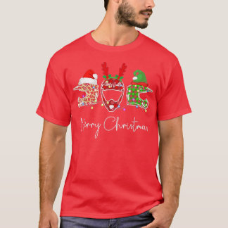T-shirt Casques moto Joyeux feux de Noël Arbre Rei