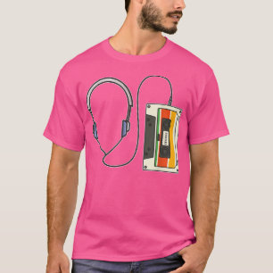 T-shirt Casques rétro 80s Musique Mixtape 1980s Cassette