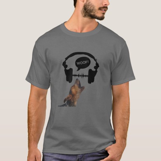 T-shirt Casques techniques pour chiens de musique (Devant)