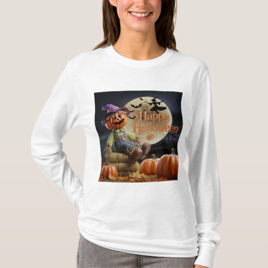 T-shirt Casquette à manches longues pour sorcière (Devant)