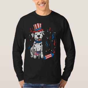 T-shirt Casquette Dalmatien Drapeau Usa 4 Juillet Patriote